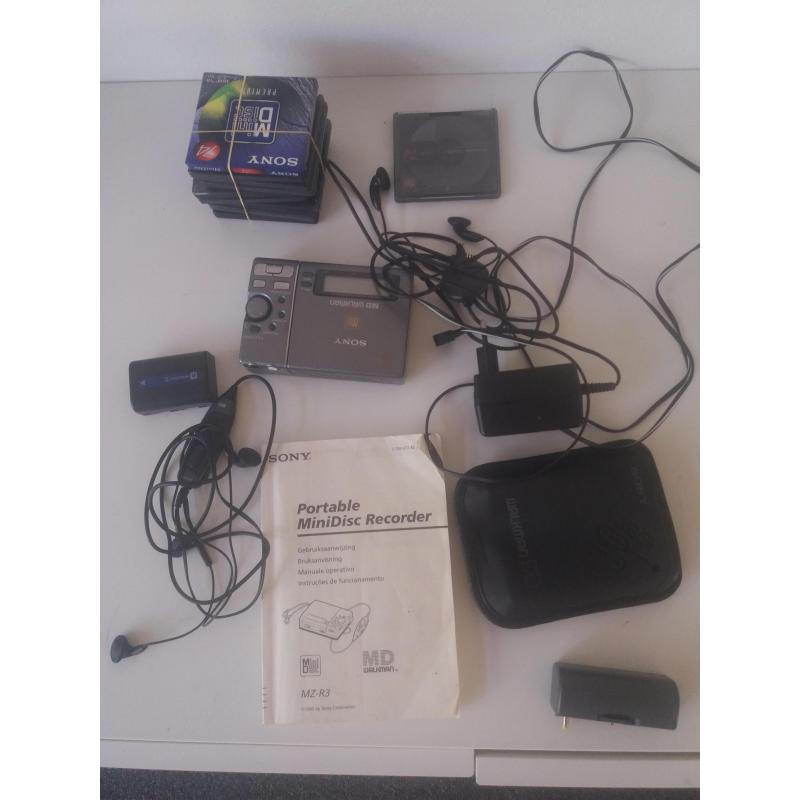 portable sony minidisk speler meer dan compleet