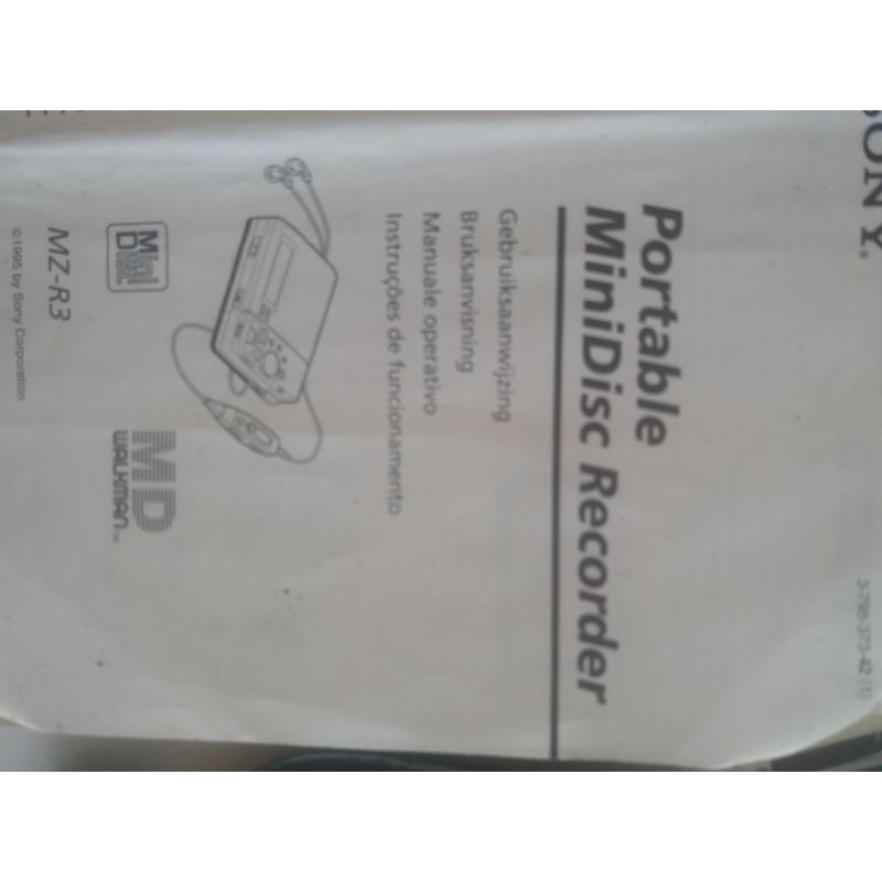 portable sony minidisk speler meer dan compleet