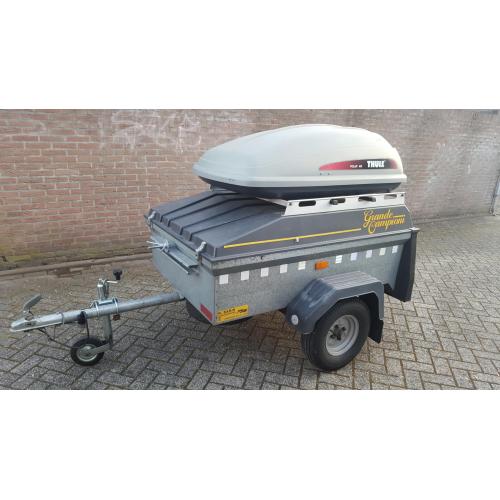 saris bagagewagen grande campioni met dakkoffer thule