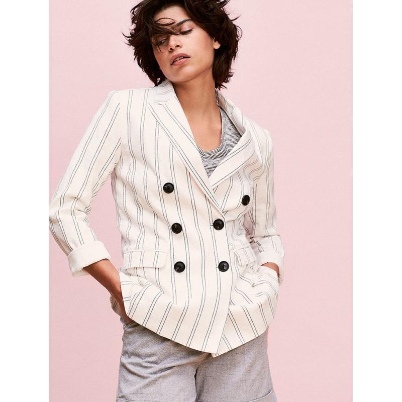 Blazer long NEPAL OFF WHITE BLACK