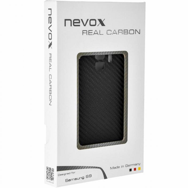 Nevox Originele Carbon Back Cover Hoesje voor de Samsung Galaxy S9 Zwart