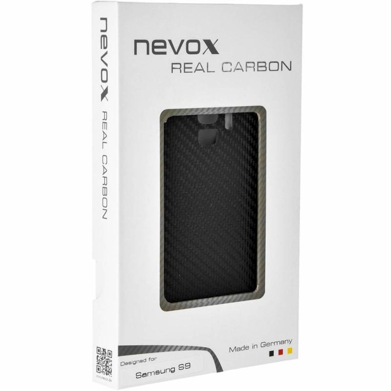 Nevox Originele Carbon Back Cover Hoesje voor de Samsung Galaxy S9 Zwart