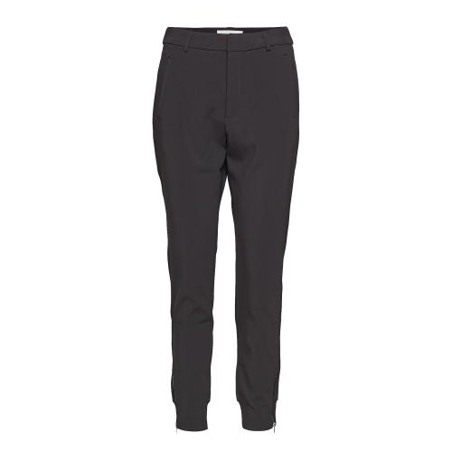 Nica L Pants Pantalon Met Rechte Pijpen Zwart INWEAR