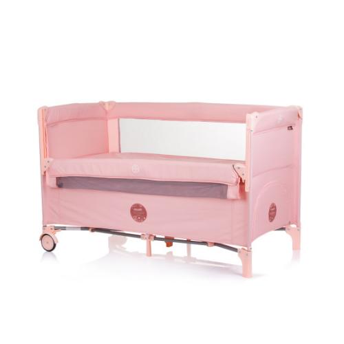 Chipolino Relax Opvouwbaar Campingbedje met Opklapbare Zijkant Flamingo Roze