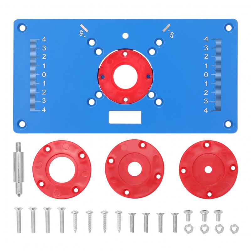 Houtbewerking Graveermachine Flip Board Frezen Houtbewerking Tool Multifunctionele Router Tafel Insert Plaat Met 4 Ringen