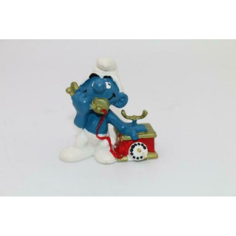 Smurf Schleich telefoon vintage 1980 cadeautip