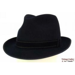 Vintage Gleufhoed Patterson en Co. donker blauw 57