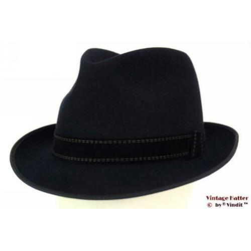 Vintage Gleufhoed Patterson en Co. donker blauw 57