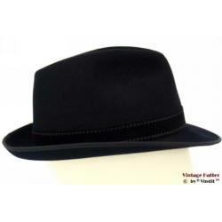 Vintage Gleufhoed Patterson en Co. donker blauw 57