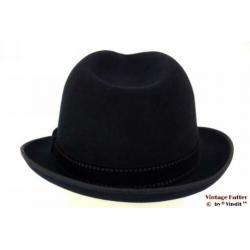 Vintage Gleufhoed Patterson en Co. donker blauw 57