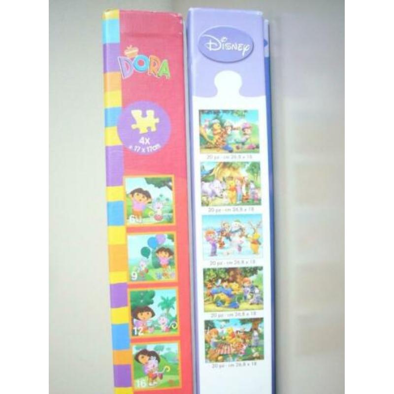 2 dozen met puzzels: Dora + Winnie the Pooh vanaf 3 jaar