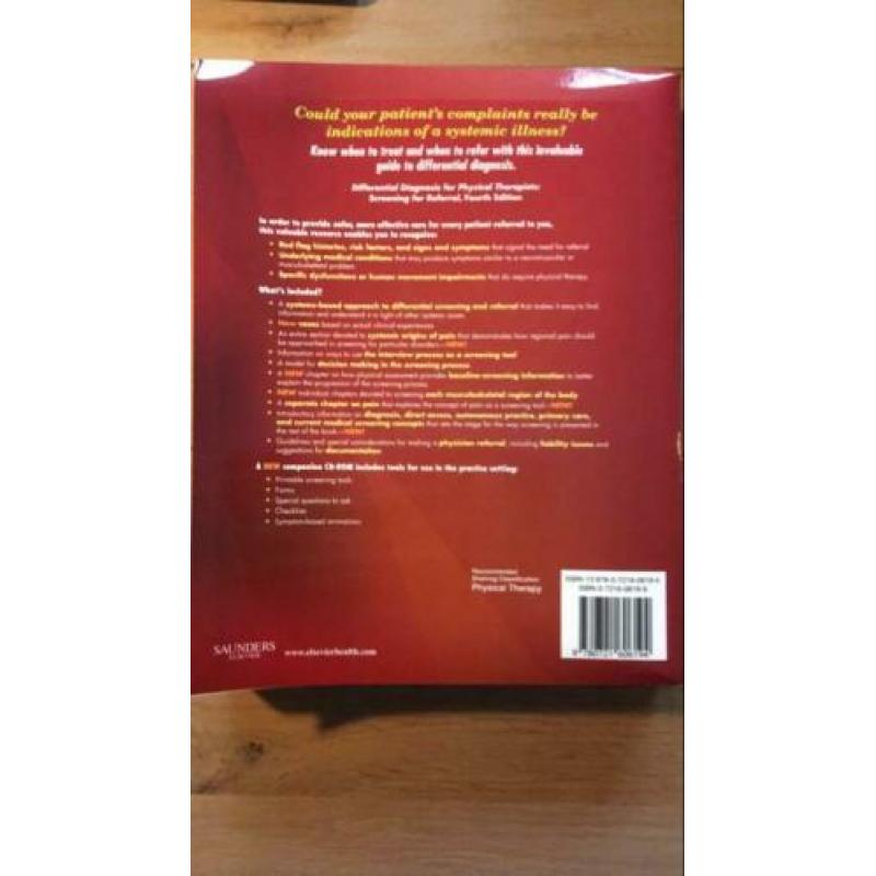 Differential diagnosis for physical therapists met CDROM