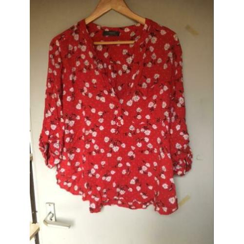Rode blouse bloemenprint Primark 46