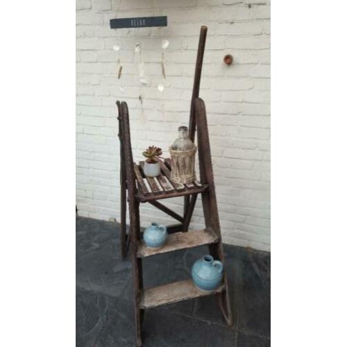 Houten schilder trap Van Waveren ca 1930 vintage/ brocant