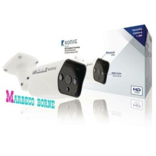 Bewakings camera, HD Bullet Beveiligingscamera IP66 Wit