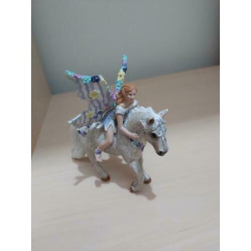 Schleich elf met wit paard 2007