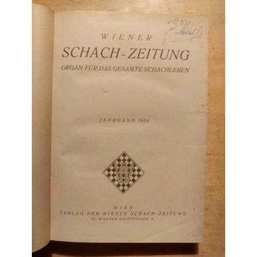 Wiener Schach-Zeitung - gebundelde jaargang 1934
