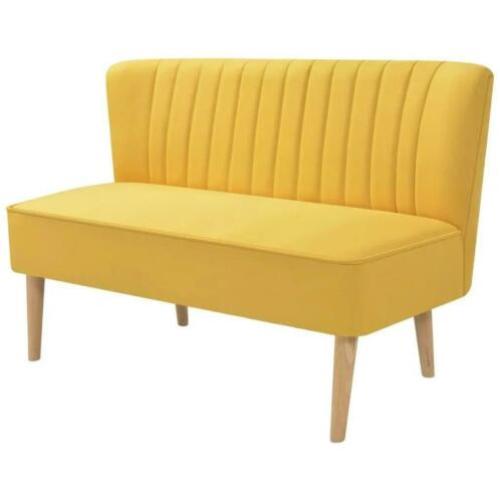 NIEUWE Tweezitsbank geel retrostijl UITVERKOOP! Op=Op!
