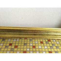 Schilderijlijst, hout, goud, vintage
