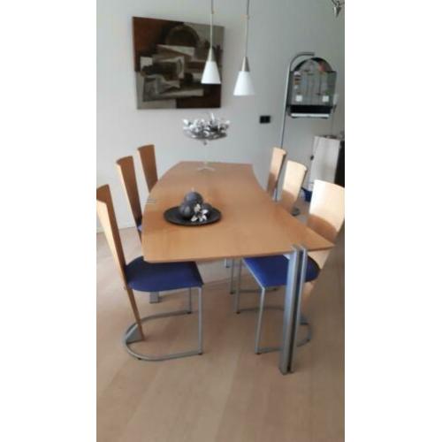 HARVINK design eethoek met 6 stoelen, in zeer goede staat