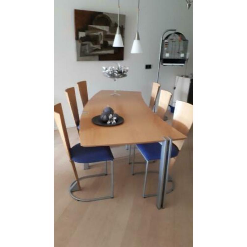 HARVINK design eethoek met 6 stoelen, in zeer goede staat