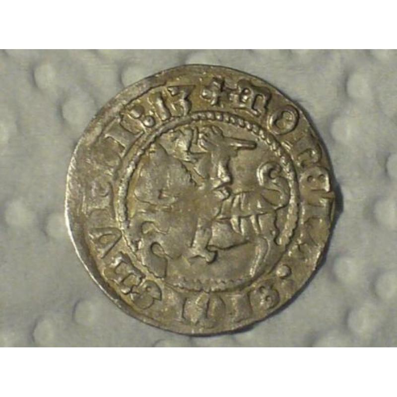 Prachtige zilveren middeleeuwse halve gross 1513.Bodemvondst