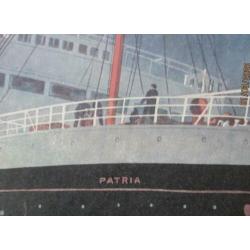 origineel vintage affiche ss Patria ca 1930