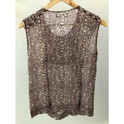 Indy&Cold dames top viscose maat S zonder mouw