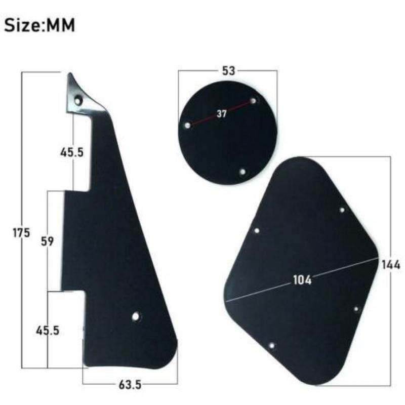 Les Paul slagplaat / Toggleswitch / backplate zwart set