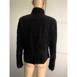 D1068 PURDEY maat M=38/40 fluwelen jasje blazer zwart I.n.st