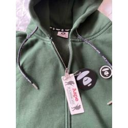 AAPE NOW Hoodie by A Bathing Ape (Green) - Size XL