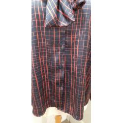 Summum blouse maat 40 hals met strik strepen print