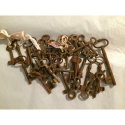 Brocante oude roestige sleutels