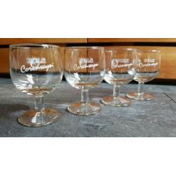 4 Lucas Bols Corenwijn jenever glaasjes borrelglaasjes zgan