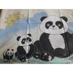 Kinderdekbedhoes Panda, met bijpassend onderhoeslaken