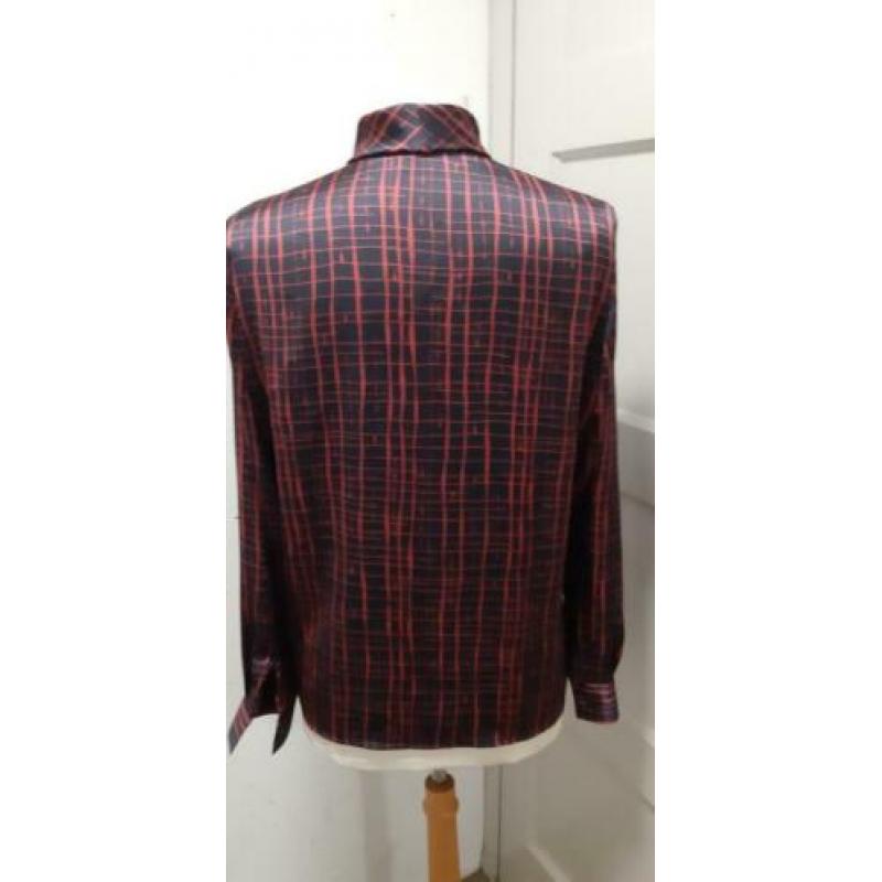Summum blouse maat 40 hals met strik strepen print