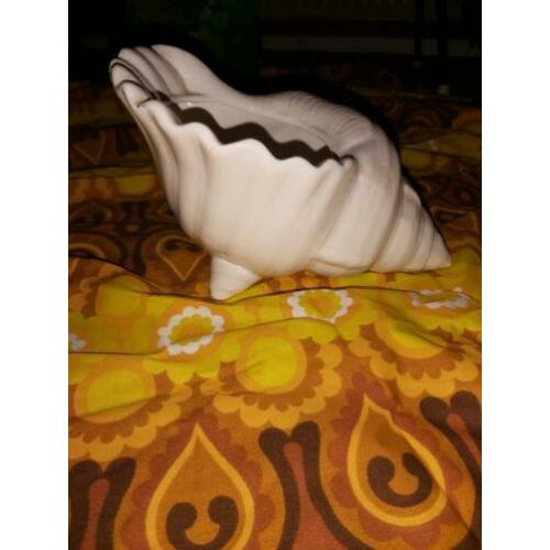 Vintage retro bloempot schelp