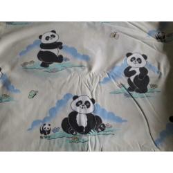 Kinderdekbedhoes Panda, met bijpassend onderhoeslaken
