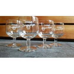 4 Lucas Bols Corenwijn jenever glaasjes borrelglaasjes zgan