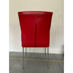 6 rode Bert plantagie stoelen model arc