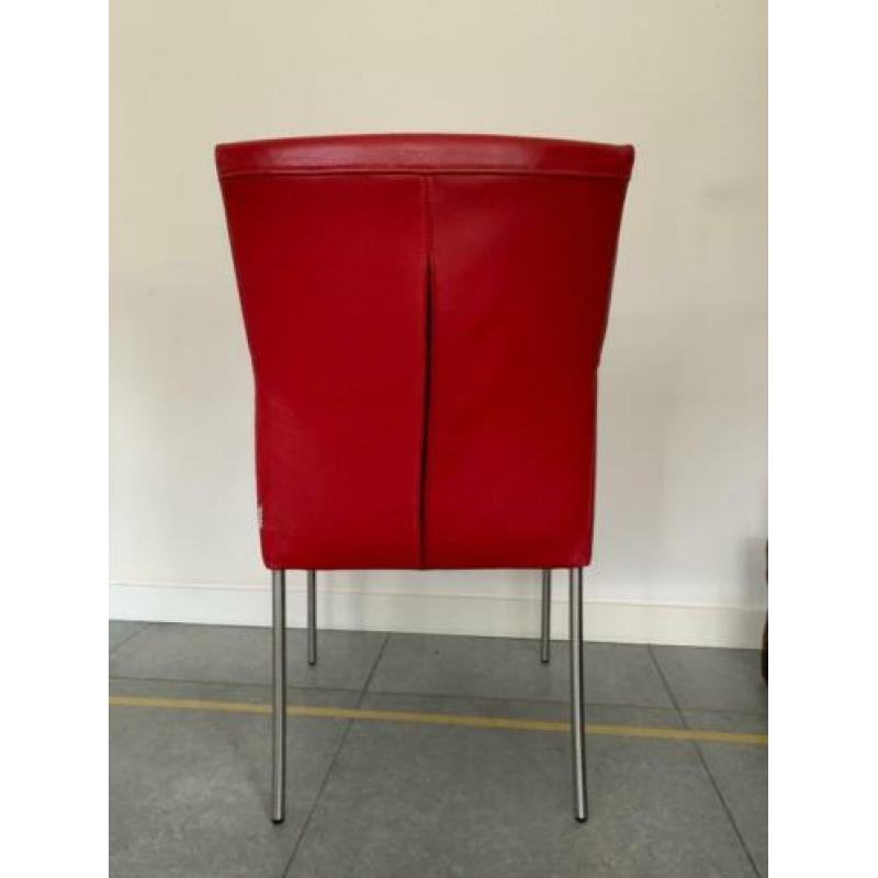 6 rode Bert plantagie stoelen model arc