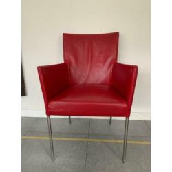 6 rode Bert plantagie stoelen model arc