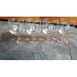 4 Lucas Bols Corenwijn jenever glaasjes borrelglaasjes zgan