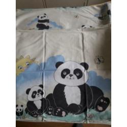 Kinderdekbedhoes Panda, met bijpassend onderhoeslaken