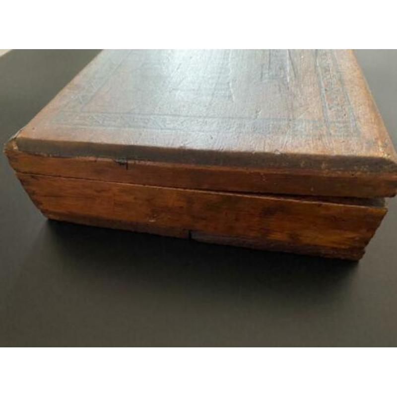 houten kist bakje doos 33 L 22 B 8 H frans kistje Nouvelle