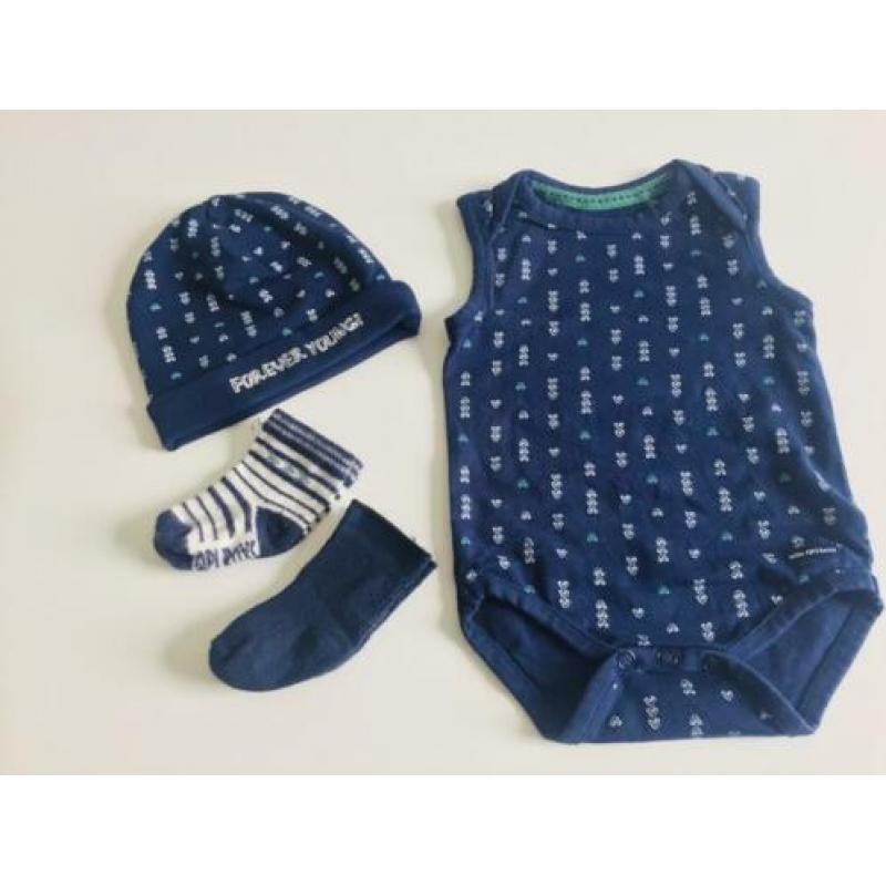 Quapi Newborn set muts, romper en sokjes maat 56