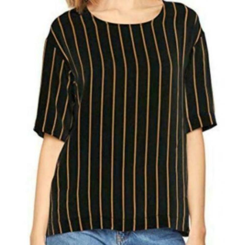SELECTED FEMME zwarte Top streepje maat 38 / M NIEUW