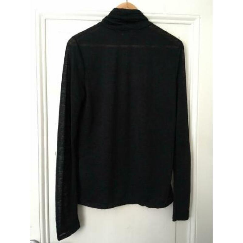 NIEUW: Pieces T-shirt Top Zwart Col Trui Doorschijnend M