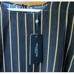SELECTED FEMME zwarte Top streepje maat 38 / M NIEUW