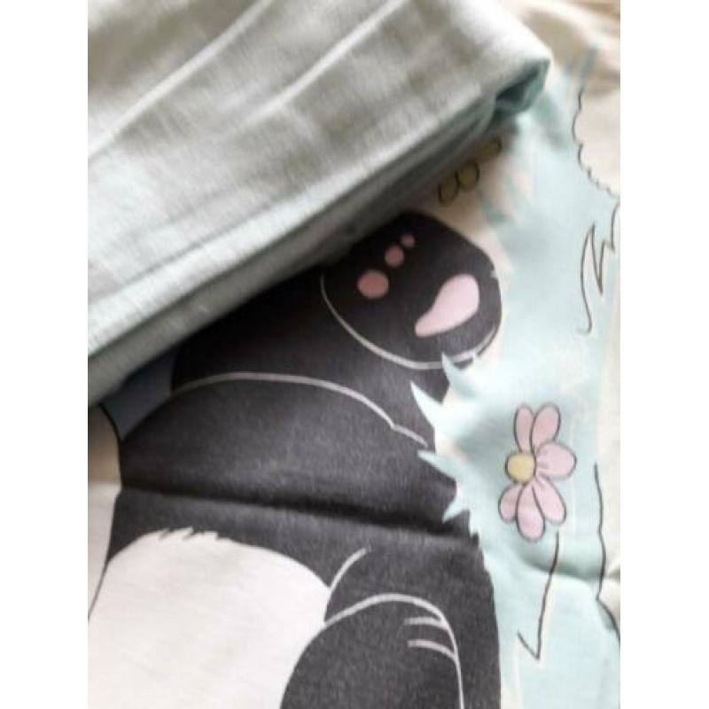Kinderdekbedhoes Panda, met bijpassend onderhoeslaken